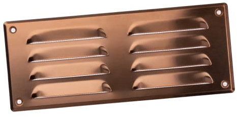 260x105mm Griglia di Ventilazione con Zanzariera - Griglie D'Aerazione in Metallo - Rame