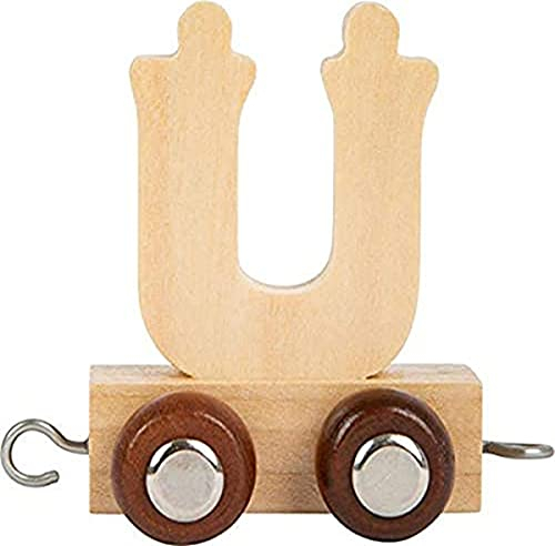 Small Foot 11761 Buchstabenzug Holz Ü, für Namenszug, Umlaut für personalisierte Kinderzimmerdeko, zum Lesen Lernen