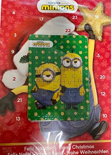 Minions Adventskalender Kalender Minion mit Puzzle und neuem Motiv