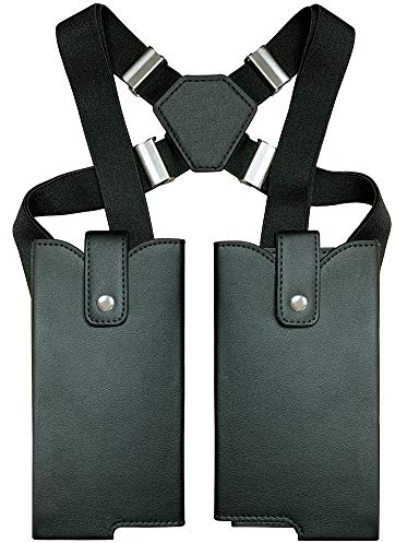 Antivolster, Holster d'épaule à Double Poche, Etui Porte-téléphone, Portefeuille et Porte-Cartes, Antivol, Discret, Unisex, Bretelles réglables, Ideal pour Voyager Leger