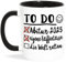 Abi Geschenk 2025 Tasse, Abitur 2025 Kaffeetasse Spruch To Do Welt retten (Schwarz)