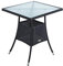 ESTEXO Polyrattan Gartentisch Beistelltisch Rattan Tisch Balkontisch Gartenmöbel Terrassentisch 60x60 cm (Schwarz)