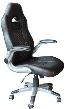 MilaniHome.it - Poltrona da Gaming ergonomica con poggiatesta e Supporto Lombare Sedia da Lavoro Girevole regolabiledi coloreNero