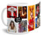 Foto-Tasse zum selbst gestalten mit Foto-Collage für 9 Wunschfotos - Geschenk für Familie, Freunde, Geburtstag, Weihnachten - Keramik Weiß, 300 ml I Personalisiert