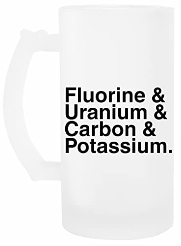 wigoro Fluorine & Uranium & Carbon & Potassium Cerveza Taza Vidrio Transparente Beer Mug