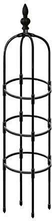 ZWMBYN Garden Trellis Tower Obelisk, 5FT Durable Garden Trellis Plant Flower Support Stand, Rustproof Trellis Stakes Plant Tower with Plastic Coated for Vine Glory Ivy Roses Clematis Outdoor Decor