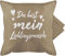 Shirtracer Kissenbezug - Valentinstag Partner Kissen Ideen - Du bist Mein Lieblingsmensch - Herzmensch Herzens Mensch Geschenk Beste Freundin Geschenke Frauen Männer Kleine - 50 x 50 cm - Beige