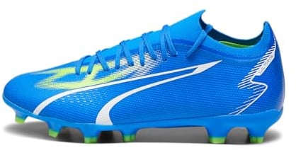 PUMA Unisex's Ultra Match Fg/AG Soccer Shoe, Ultra Blue Puma White PRO Green, 46 EU
