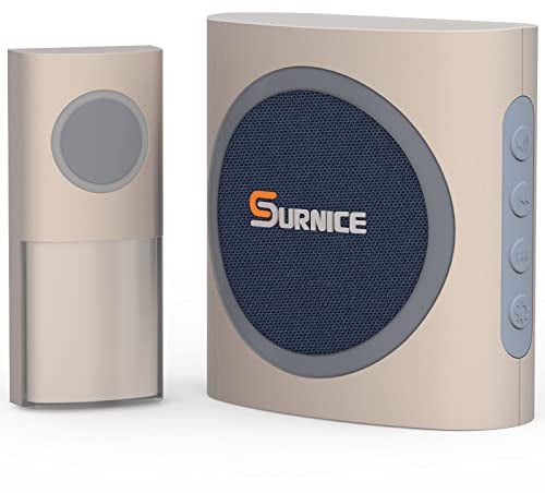 Wireless Doorbell, SURNICE 1000 Ft/300m Long Range Door Bells, 3 Modes Waterproof Battery Door Bells Chime Kit with 4 Levels Volume, 38 Chimes and LED Flash