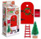 CRAZE Fairy Door, Puerta De Elfo Para Navidad, Decoración De Navidad, Puerta De Gnomo Para Niños, Puerta Con Accesorios Reutilizable