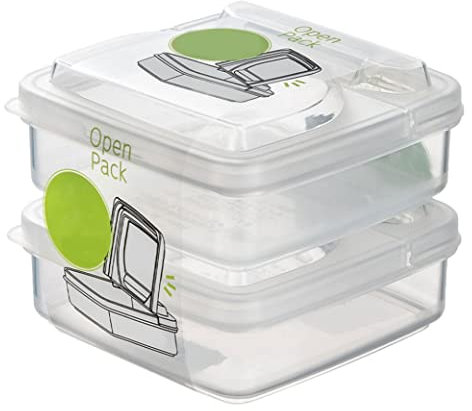 2pcs Kühlschrank Käsebehälter Butter Food Conservation Box Käsescheibe mit Flip Deckel