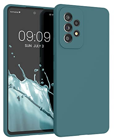 kwmobile Hülle kompatibel mit Samsung Galaxy A53 5G Hülle - Silikon Handy Case - Handyhülle weiche Oberfläche - kabelloses Laden - Antique Stone