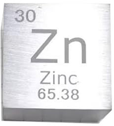 1 Stück 25,4 mm Metallic-Zink Periodensystem Würfel Zn 99,99 % reines Zink Würfel Wunderbare Element Collection Handwerk