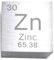 1 Stück 25,4 mm Metallic-Zink Periodensystem Würfel Zn 99,99 % reines Zink Würfel Wunderbare Element Collection Handwerk