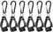 GYSRXS 6 Pièces Porte Gants Pompier Clips de Gants avec Mousqueton Pince Gants de Travail in Plastique Convient pour Gants,Casque,Clé et D'autres Petits Objets(Noirs)