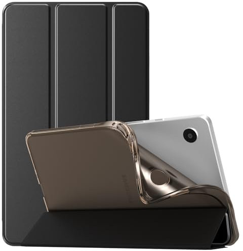 TiMOVO Custodia Compatibile con Samsung Galaxy Tab A9 8.7 2023,Cover Posteriore Sottile e Morbida in TPU Traslucido e Smerigliato per Galaxy Tab A9 8.7 Tablet SM-X110/X115/X117, Nero