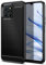 Qiinogow Case Compatible with Honor 70 Lite 5G/X6 4G/X6 5G/X6s, Slim Fit Phone Cover with Shock-Absorption, Carbon Fiber TPU Rubber Protective Case, Black