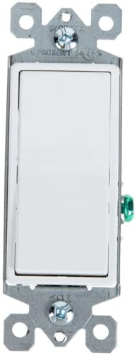 DOITOOL 2st Schalttafel Beleuchteter Lichtschalter 3-wege-lichtschalter Wippschalter Einpoliger Lichtschalter 4-wege-schalter Led-dekor Wandlampe Unipolar Weiß Flamm Hemmender Pc 15a