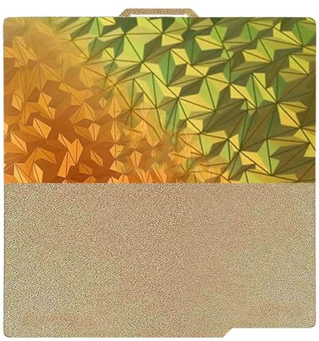 HysiPrui 3D Drucker Chameleon Bauplatte Doppelseitiges strukturiertes PEI und PEO Blatt für Gradient Flexible Abnehmbare Beheizte Bettmatte für Bambu Lab X1/X1-Carbon/P1P/P1S/Lab A1 257.5x257.5mm