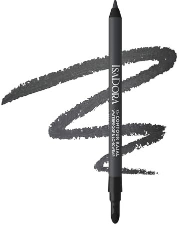 IsaDora Perfect Contour Kajal - Starker Halt ohne zu verwischen - Kajalstift ideal für Smokey Eyes - Hochpigmentiert und Hypoallergen - Einfaches Auftragen - Lidstrich Stift - Deep Grey