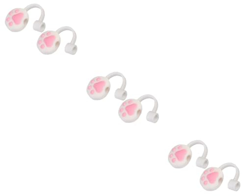 Cabilock 6 Pcs Capuchon Anti-Poussière De Paille Paresseux Bouchon De Paille Bouchon De Paille Mignon Embouts De Paille Piquet Extérieur Paille Anti-Rides Froide Jolis Embouts De Paille