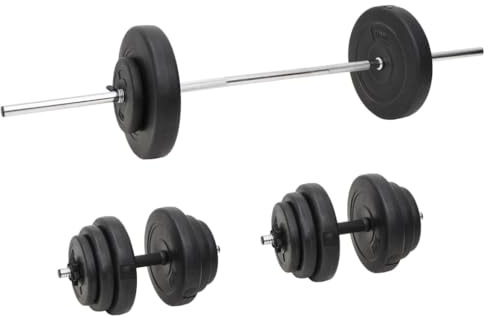 Sporting Goods Exercise & Fitness Weightlifting Free Weights-Barbell and Dumbbell with Plates 60 kg