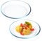 NUTRIUPS Platos Vajilla de Cristal, 22,9cm Platos Hondos de Vidrio Templado Transparente, Juego de 2 Platos, Apto para Microondas Apto para Lavavajillas