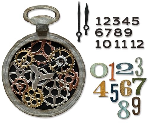 Stanzschablone für Kartenherstellung, Scrapbooking, Uhren, Zahlen, Prägeschablone, Stanzschablone, Formen, Kunsthandwerk, Scrapbooking-Zubehör, Handarbeit, Scrapbooking, Album, Dekoration