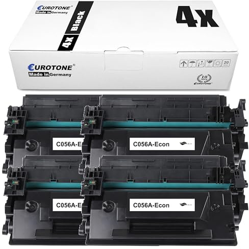 Eurotone Canon 056H 056 Kompatibler Toner für Canon 056 056L für I-Sensys LBP320 LBP325dn LBP325x MF540 MF542x MF543x LBP 325dn LBP 325x MF 542x MF 543x Drucker (4er Pack Schwarz)