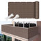 Balkon Sichtschutz Balkon 140 x 650 cm Sichtschutz Blickdichte Balkonfächer Balkon Sichtschutz mit Ösen für Balkon Garten, Braun