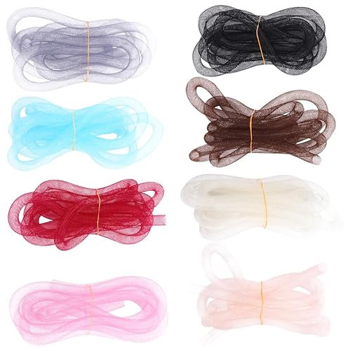 SEWACC 1 corda della collana stringhe elastiche Accessori per braccialetti flessibile del tubo in rete tubi in rete per l'artigianato nastro a rete cavo di rete di filato tubo a treccia