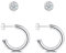 Loutade Creolen Silber 925, 2 Paare Damen Ohrringe Stecker Set, Hypoallergen Leichte Silber Steck Creolen, Knorpel Schlafen Ohrstecker für Mehrere Piercings