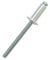 100x 3.2 x 16mm Dome Head Blind Pop Rivet Aluminium Body Steel Mandrel