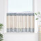 SCHOAL Scheibengardine mit Tunnelzug Leinenoptik Fenstergardine mit Karo Landhaus Kleinfenster Gardine Kariert 1 Stück HxB 60x145 cm Blau