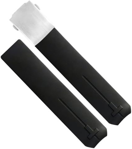 INSTR Sport-Silikon-Armband für Tissot Touch T013 T047 T-Sport T013420A T047420A T33 Wasserdichtes Uhrenarmband(Black silver 21mm)