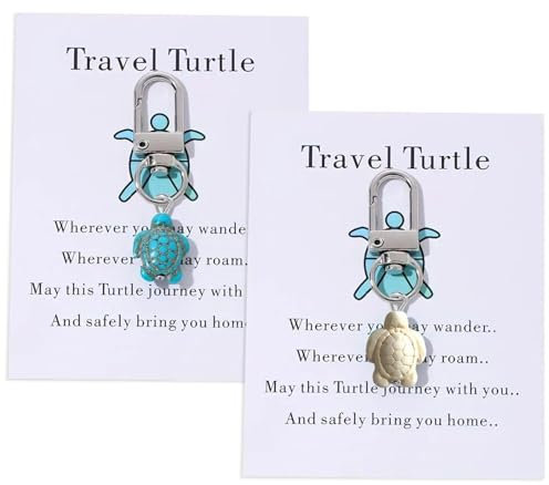 2 Stück Schildkrötenanhänger, Kreative Tieranhänger, Schildkrötenanhänger-Schlüsselanhänger, Süßer Schildkröten-Schlüsselanhänger, Interessante Taschenanhänger
