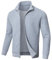 Huayuzh Jacke Herren übergangsjacke Winter Karierten Jacquard Alltag Freizeit Leicht Jacken mit Reißverschlusstasche Hellgrau L
