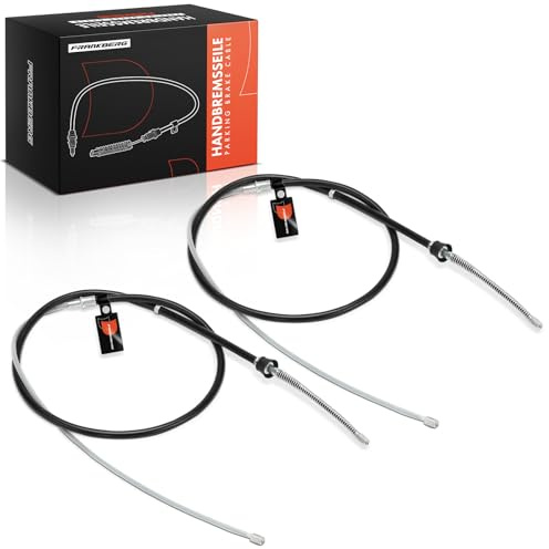 Frankberg 2x Handbrake Cable Parking Brake Handbrake Cable Rear 6R0609721B | Compatible with: Fabia III Internship NJ5, Ibiza IV Sportcoupe 6J1 6P5, Polo 6C1 6R1, Polo notchback 602 604 612 614