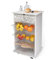 Lupia - Carrello Cucina Multifunzione Bianco WHITE ALBERO ABBRACCIO, Portafrutta Ruote Piroettanti, Piano di Appoggio, tre Cestelli Estraibili in Acciaio, Legno 40X45H85 cm montato