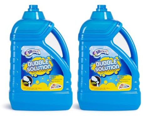 Grafix Bubble Solution Twin Refill Pack | 2 x 1.8L = 3.6L Total | Bubble Mixture for Machines, Guns & Wands | Garden Party Fun