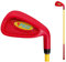 Mazza da golf in ferro, mazze in plastica per bambini n. 7, mazze da allenamento per principianti per ragazzi e ragazze (per 4-5 anni, rosso)
