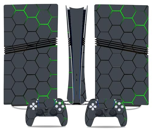 Für PS5 Pro Skin Disc Edition & Für PS5 Pro Skin Digital Edition Konsole Und Controller Vinyl Cover Skins Wraps Kratzfest Kompatibel 42284 Kein Schäumen Blasenfrei(Disc Version)