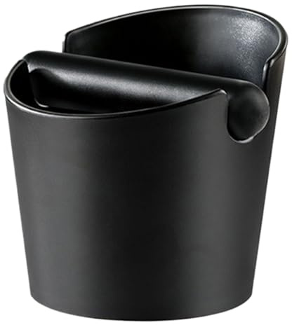 Generisch Abklopfbehälter Für Siebträger Mattschwarz - Knock Box Für Kaffeesatz Mit Spezieller Geräuschabsorbierender Schlagstange - Abschlagbehälter Für Dein BaristaZubehör, 10x12x12.4cm