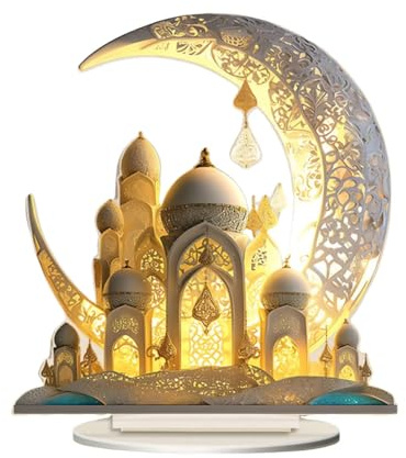 Koolenry Charm Home Decor Moon Holiday Tabletop Decoration Aggreko Wear Decorative Room Display 2d Acrylic Flat Decorations