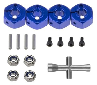 Für Traxxas Für Slash 4X4 Für VXL 2WD Für Rustler 1/10 Metall 12mm Sechskant-Radnabenadapter Mit M4 Flansch-Kontermutter Kreuzschlüssel RC Autoteile RC Autoteile