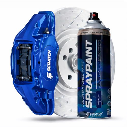 Scratch Repair - Electric Blue Heat-Resistant Brake Caliper and Drum Paint Spray, 400ml Aerosol, High-Temperature Durability up to 200°C