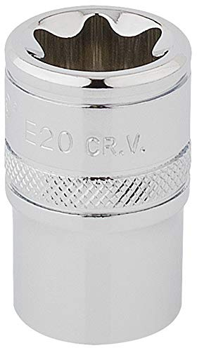 Draper 34345 TX-Star 1/2 Inch Square Drive E20 Socket