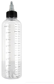 Flacon twist gradué - 250ml - sans nicotine ni tabac, Plastique