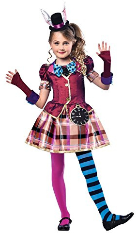 set high (PKT) (9903197) Child Girls Miss Hatter Costume (7-8yr) - amscan Brand Grp1
