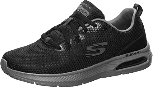 Skechers Men's DYNA-AIR Trainers, Black (Black Mesh/Charcoal Trim Bkcc), 9.5 (44 EU)
